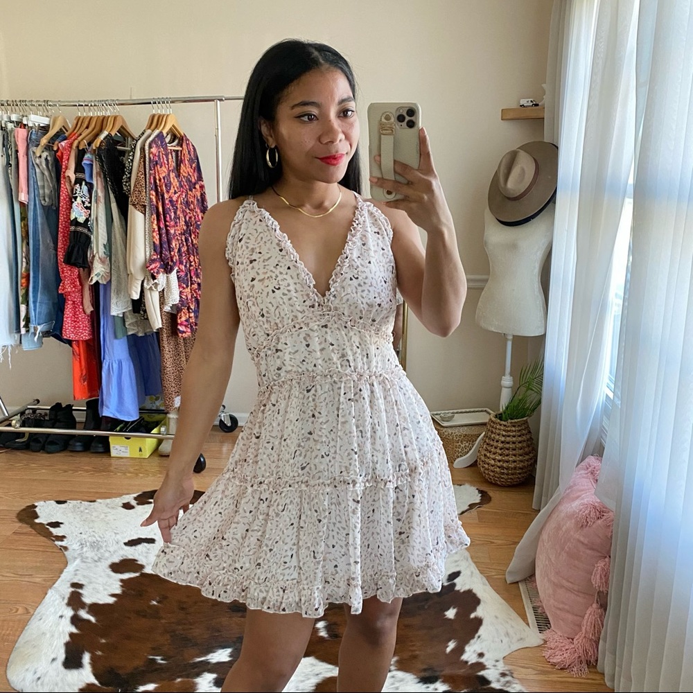 BaeVely Spring Fling Mini Ruffle Dress M - Picture 2 of 10